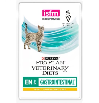 Purina EN Gastrointestinal ветеринарная диета консервы для кошек гастроинтестинал при расстройствах ЖКТ с курицей пауч 85 гр. 